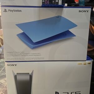 Sony PlayStation 5 with Blue Console Cover